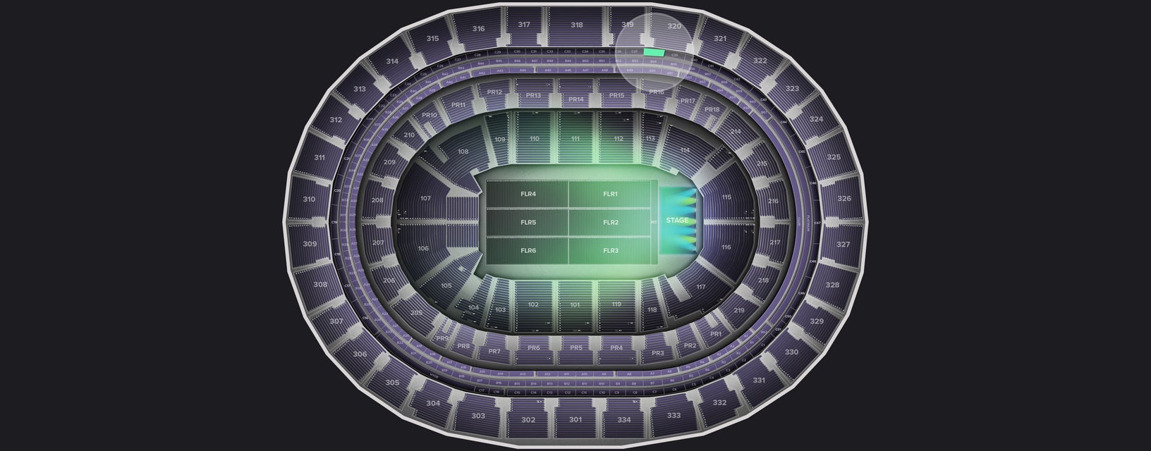 Seat view from Suite