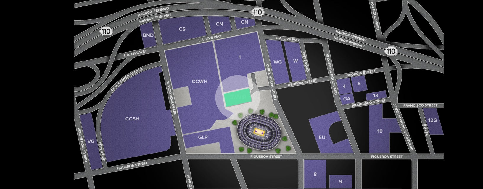 Seat view from SW VIP Lot