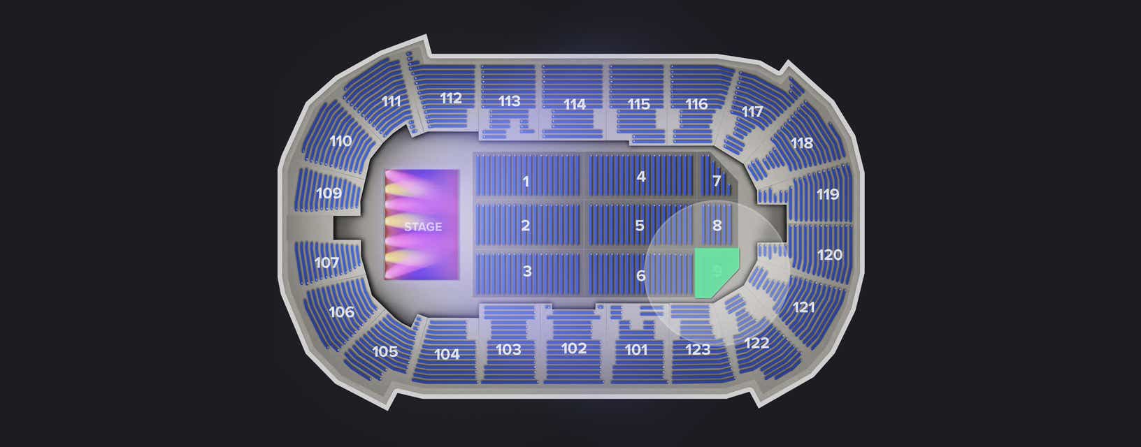 Seat view from Floor