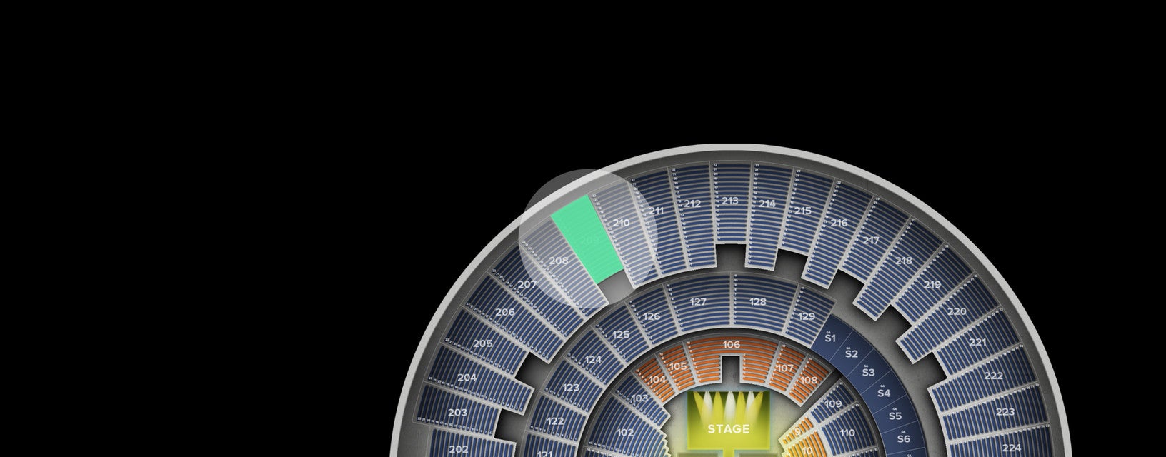 Seat view from Upper