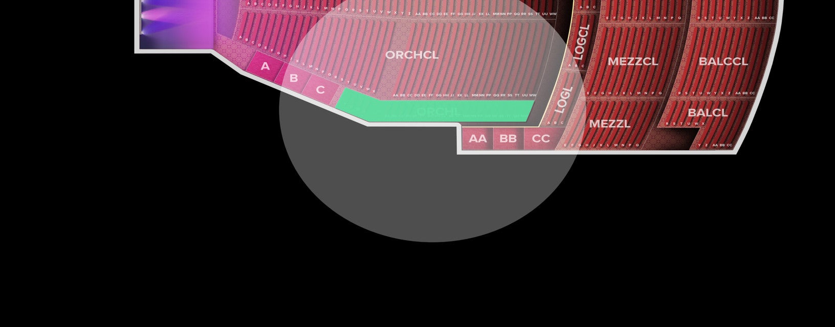 Seat view from Orchestra Left