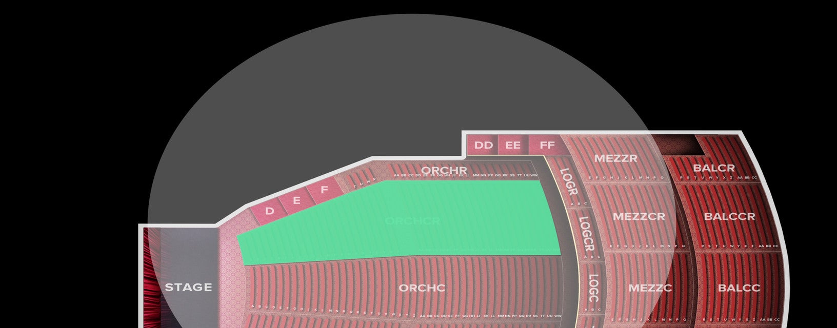Seat view from Orchestra Center Right