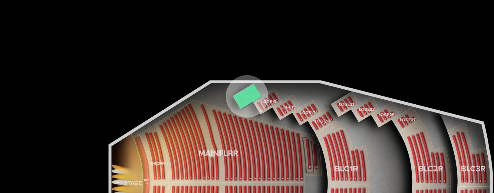 Seat view from Loge