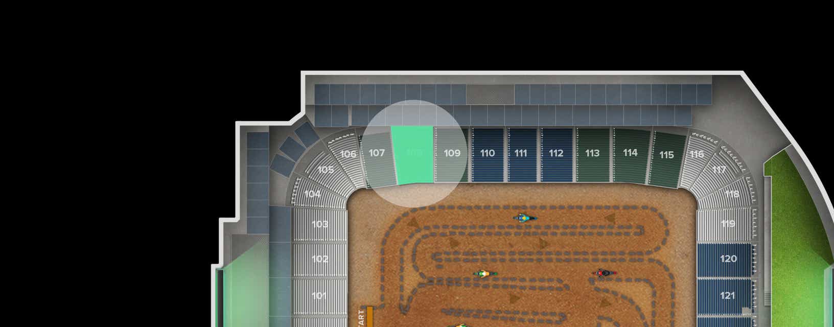 Seat view from Sideline