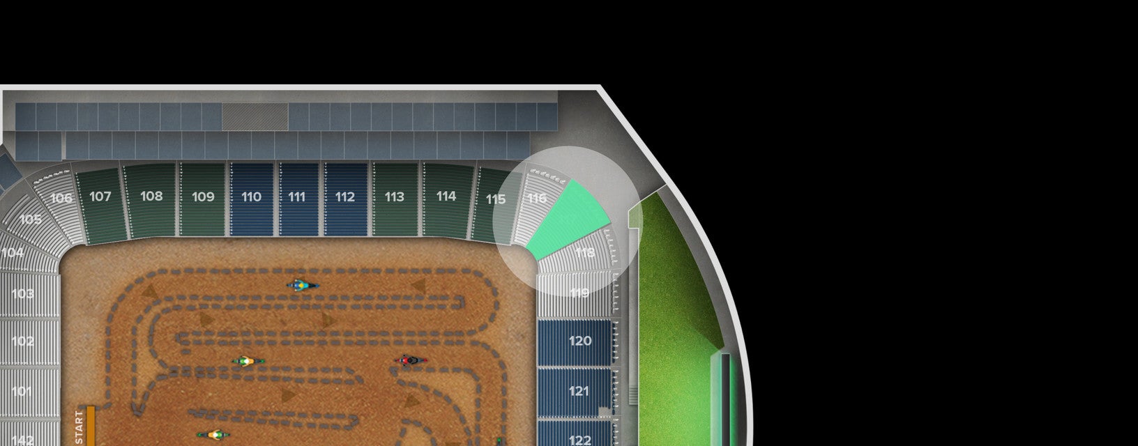 Seat view from Endline
