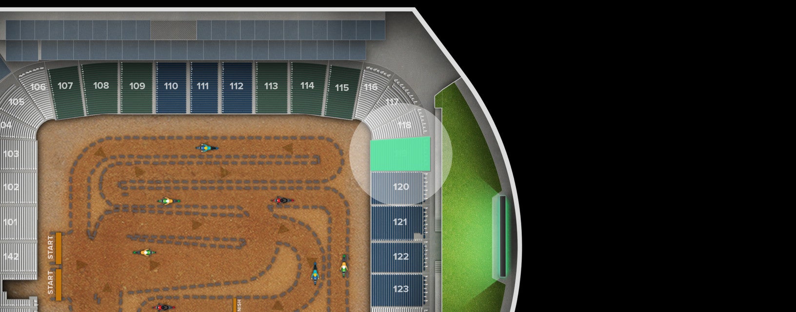 Seat view from Endline