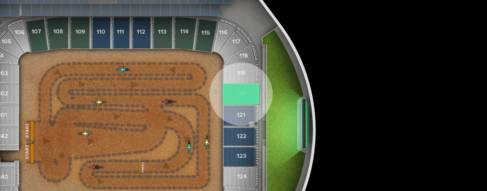 Seat view from Endline