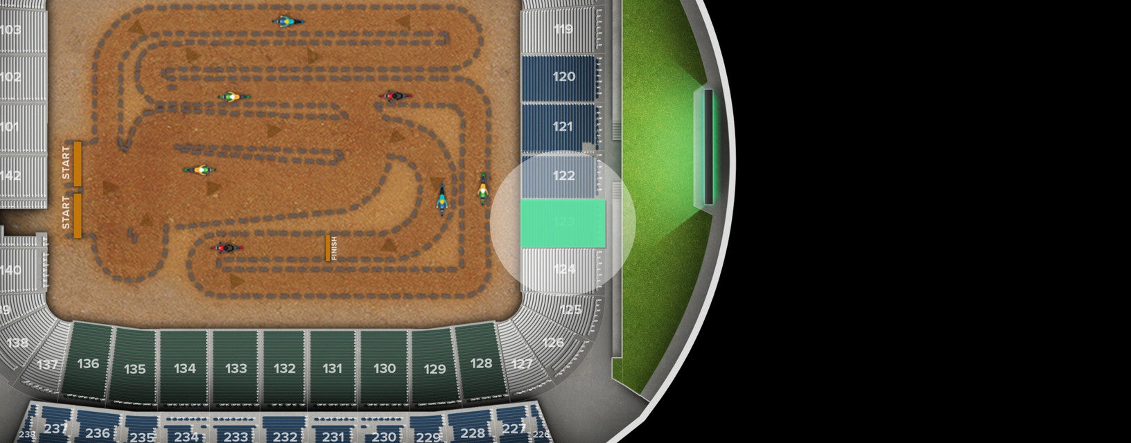 Seat view from Endline