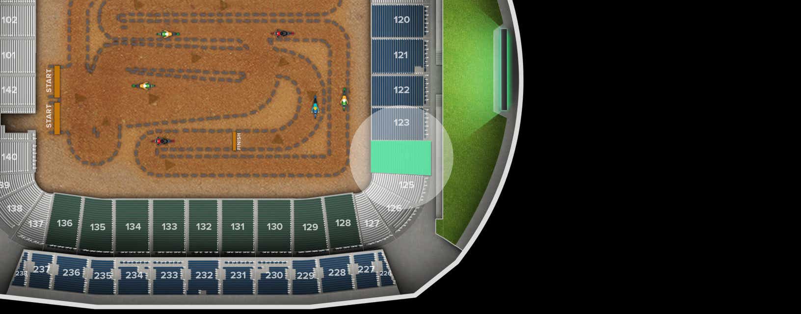 Seat view from Endline