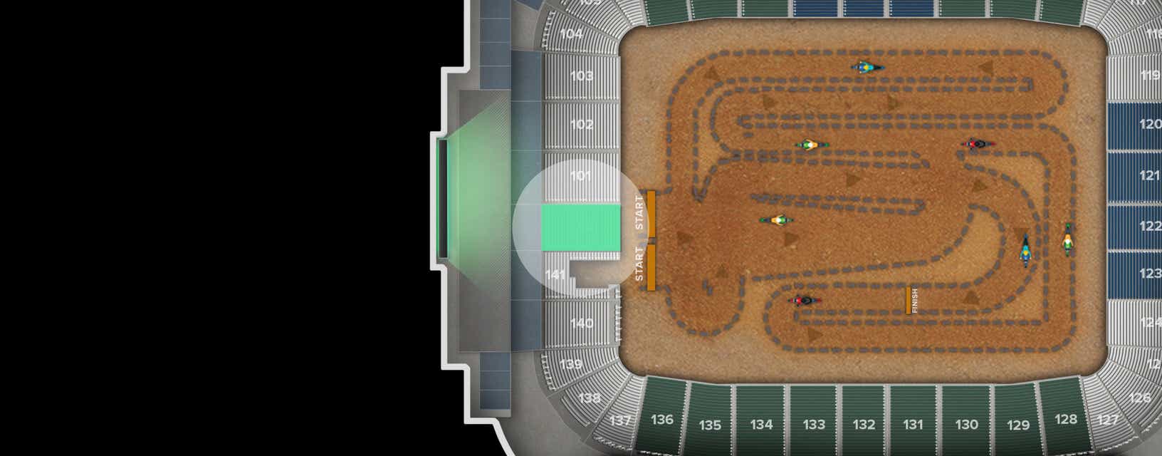 Seat view from Endline