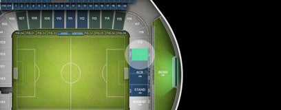 Seat view from Safe Standing