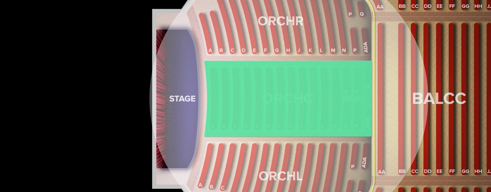 Seat view from Orchestra