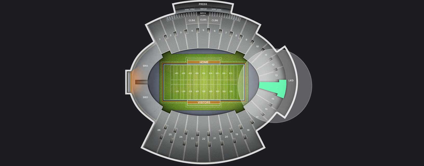 Seat view from Sideline