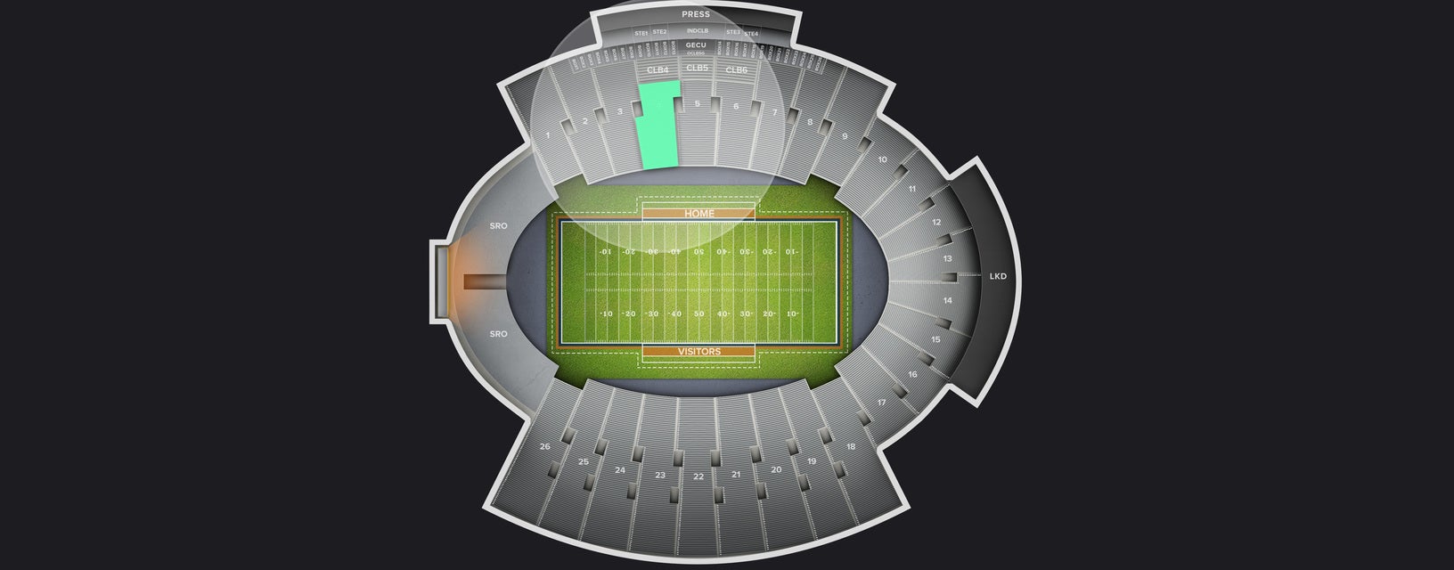 Seat view from Preferred