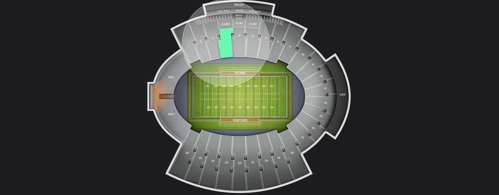 Seat view from Preferred