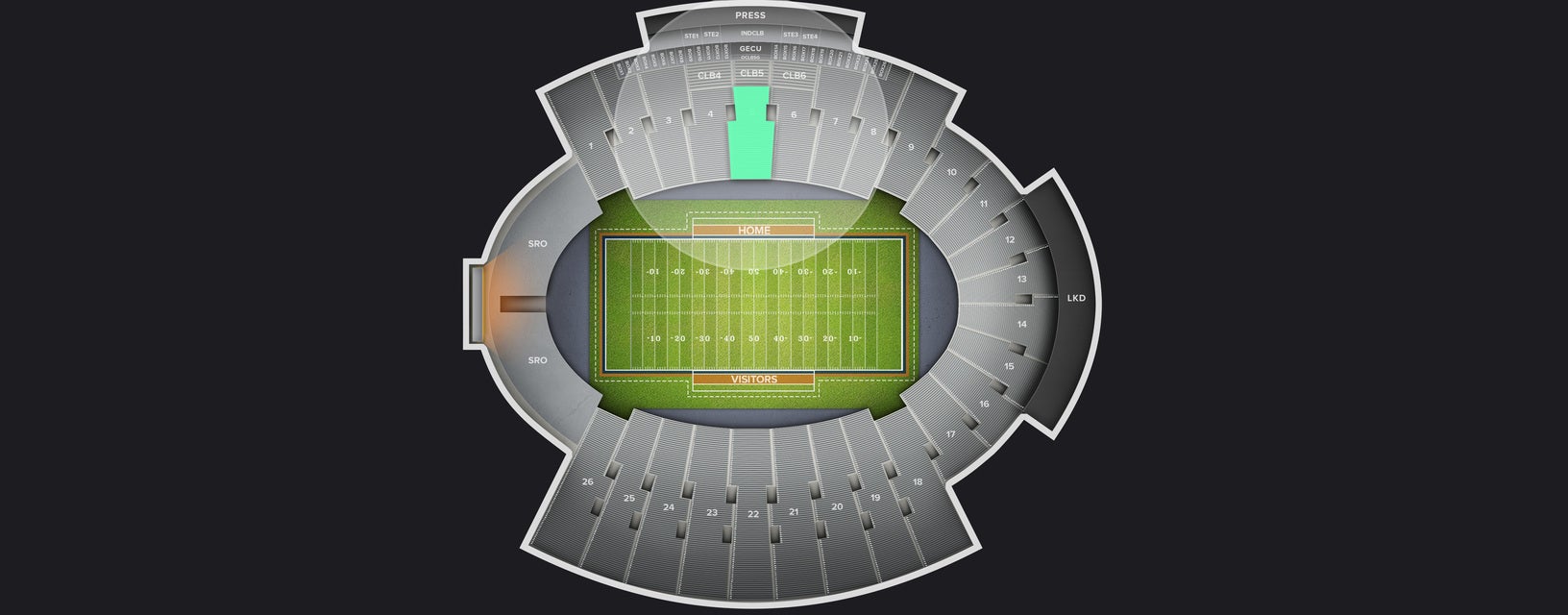 Seat view from Premium