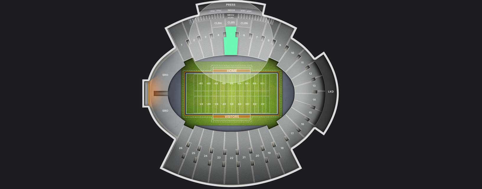 Seat view from Premium