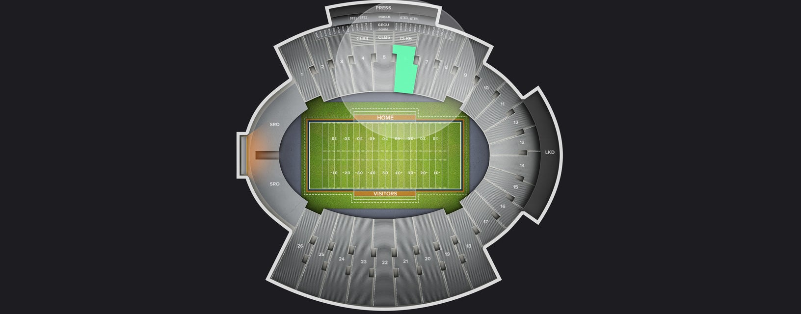 Seat view from Preferred