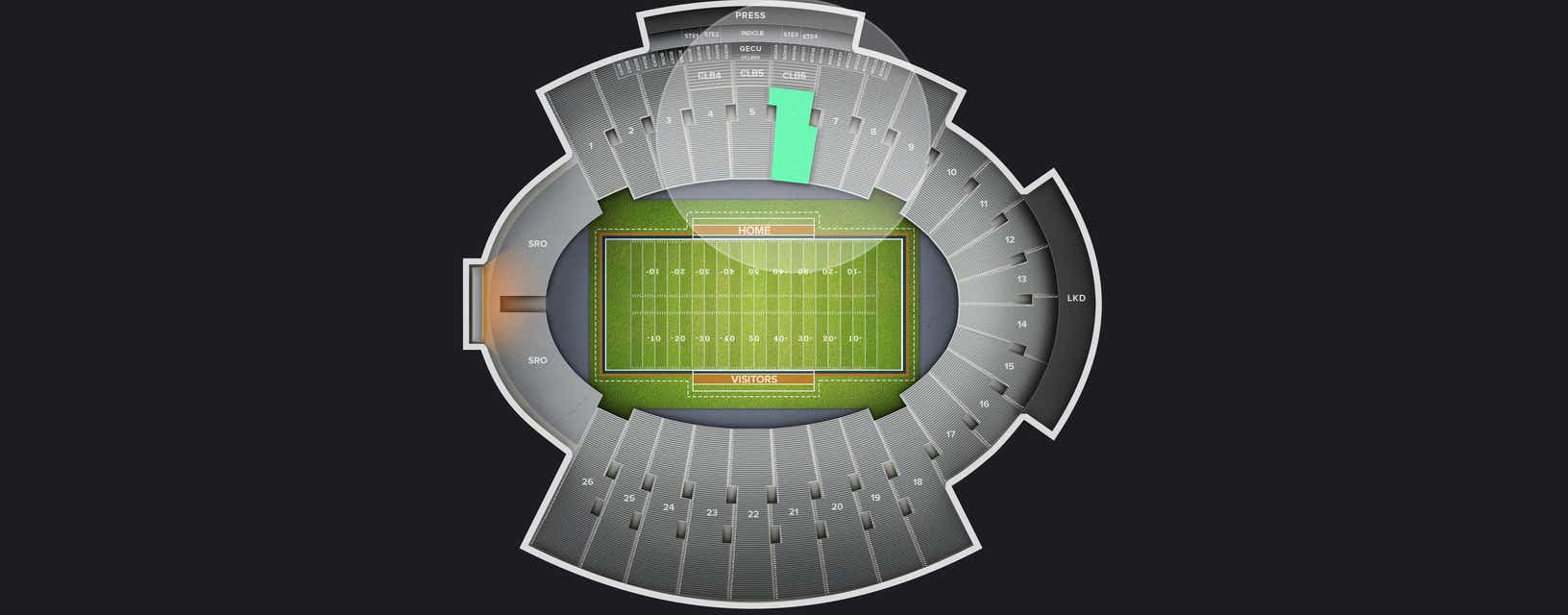 Seat view from Preferred