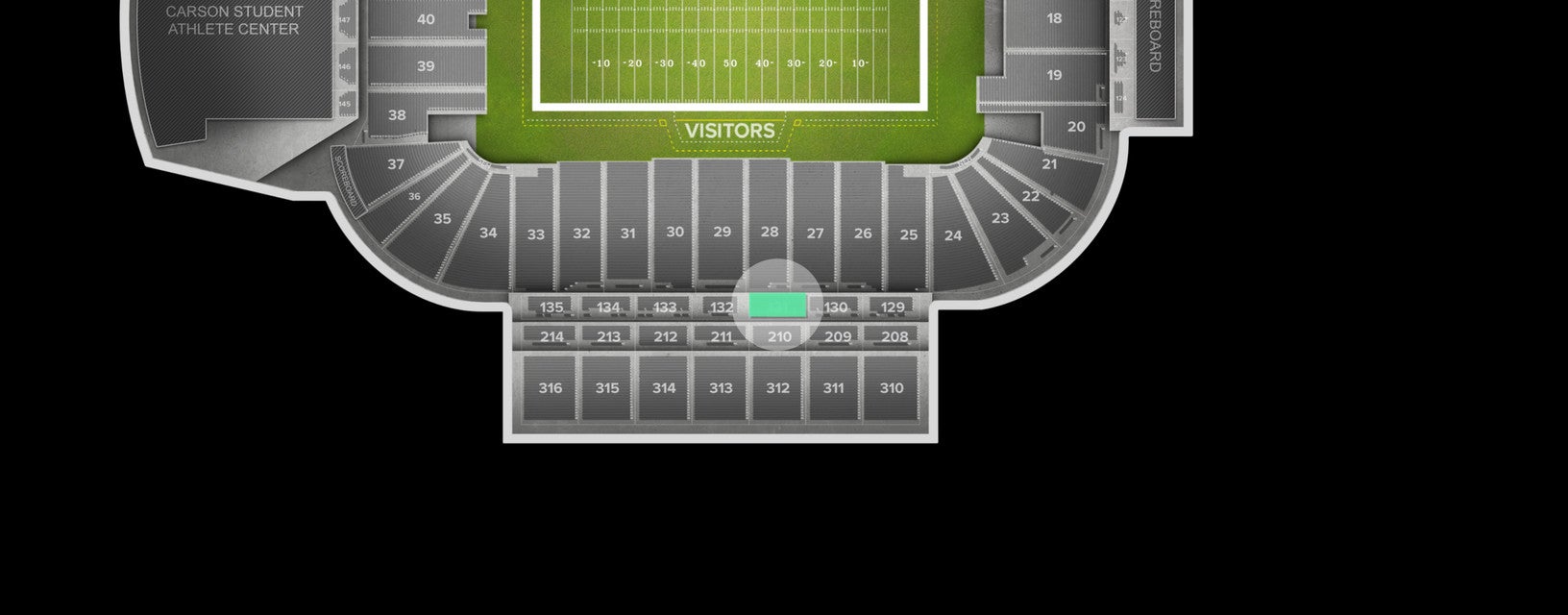 Seat view from Club