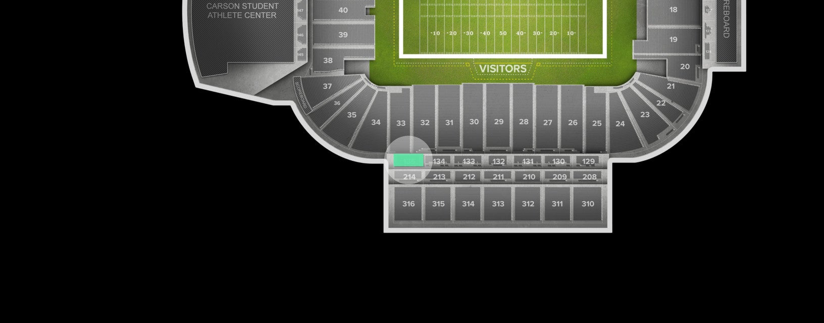 Seat view from Club