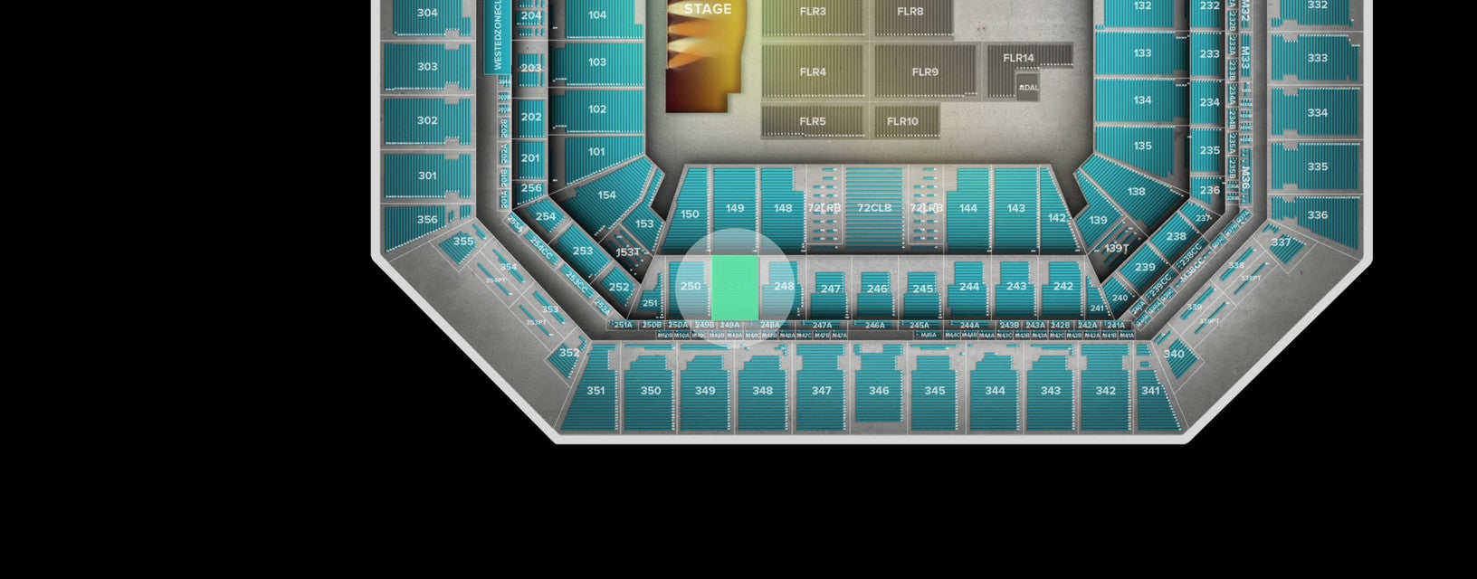 Seat view from Club