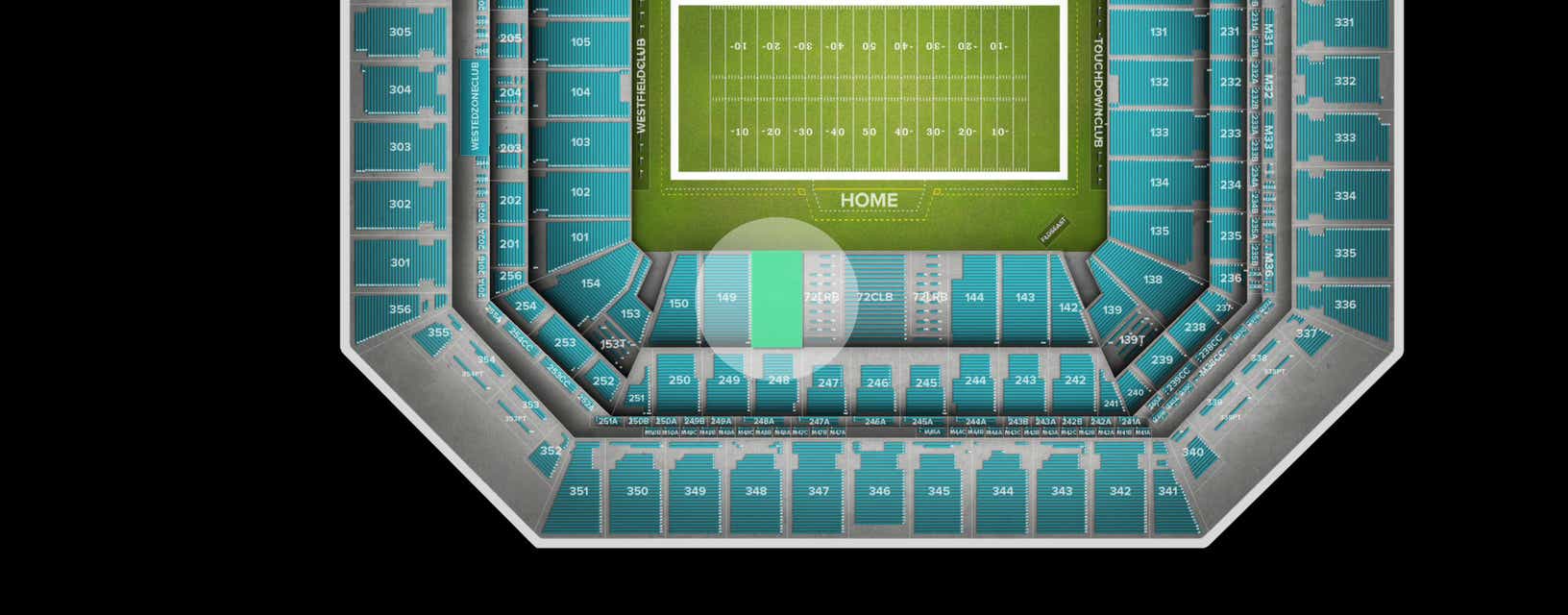 Seat view from Lower Sideline