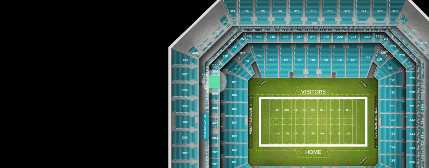 Seat view from Club