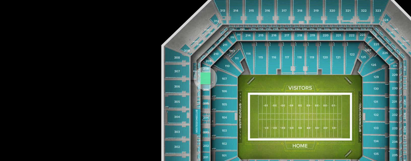 Seat view from Club