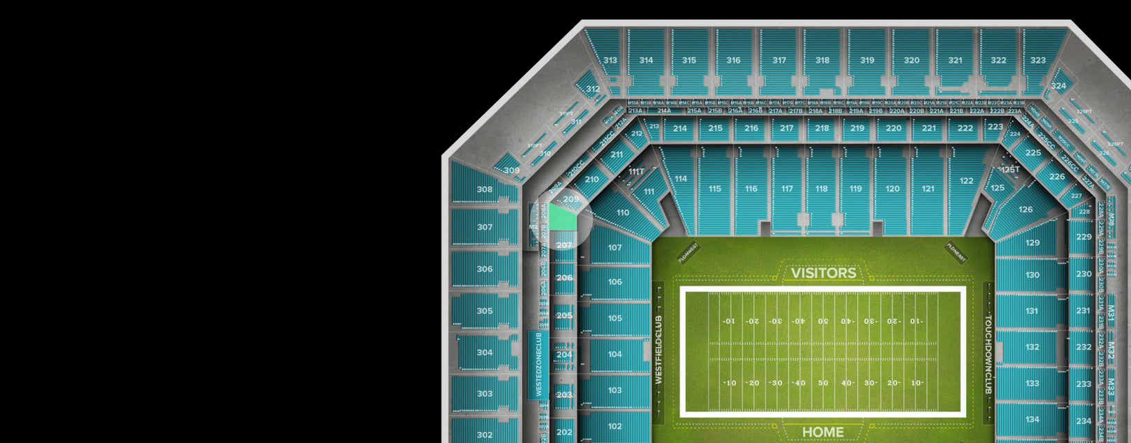 Seat view from Club