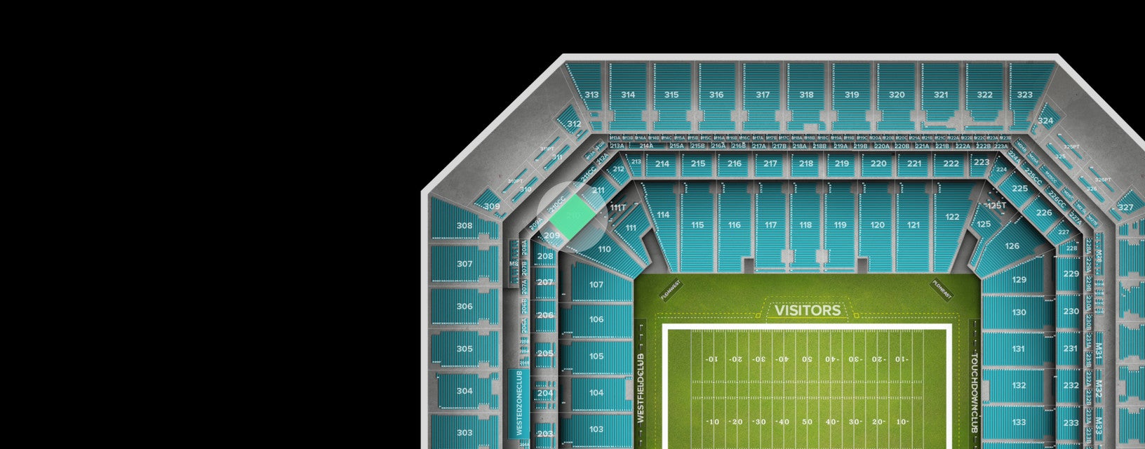 Seat view from Club
