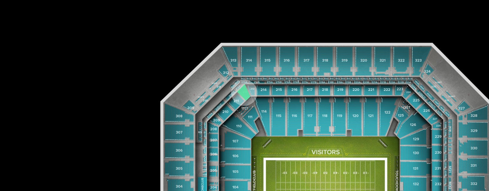 Seat view from Club