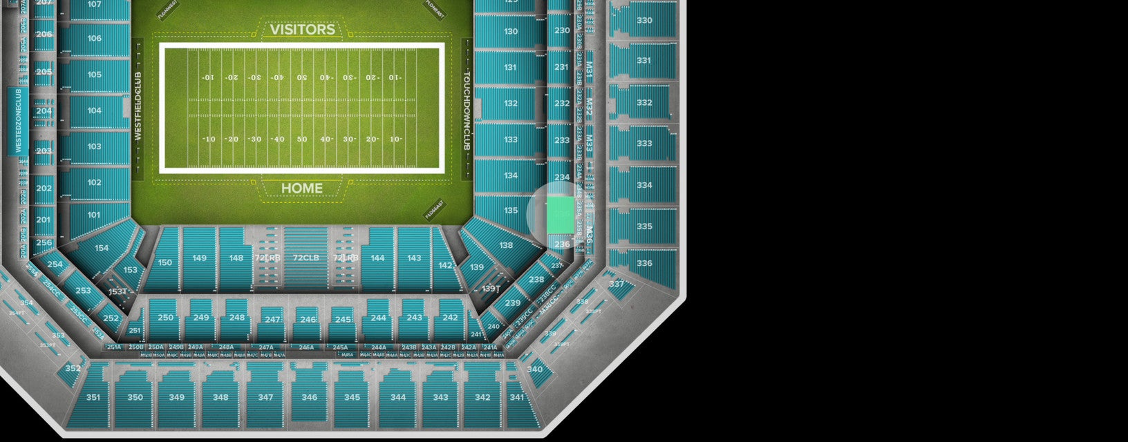 Seat view from Club