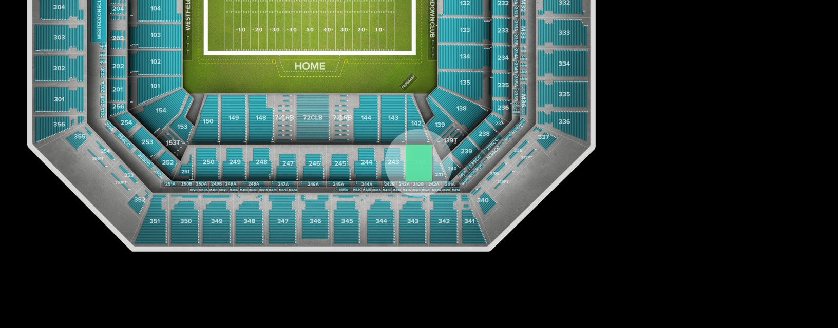 Seat view from Club