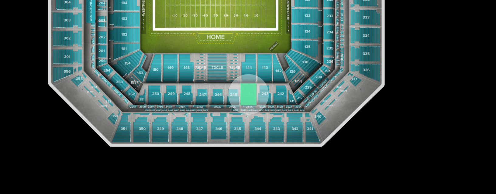 Seat view from Club