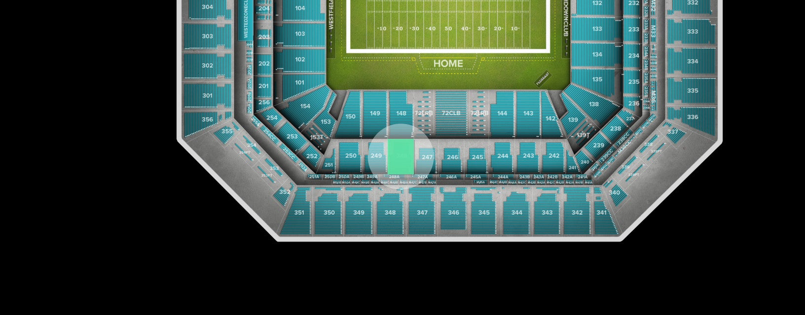 Seat view from Club