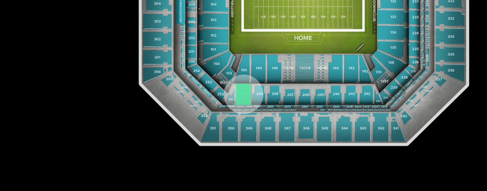 Seat view from Club