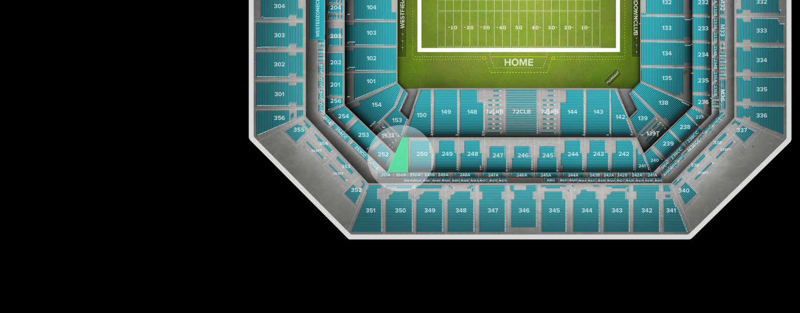 Seat view from Club