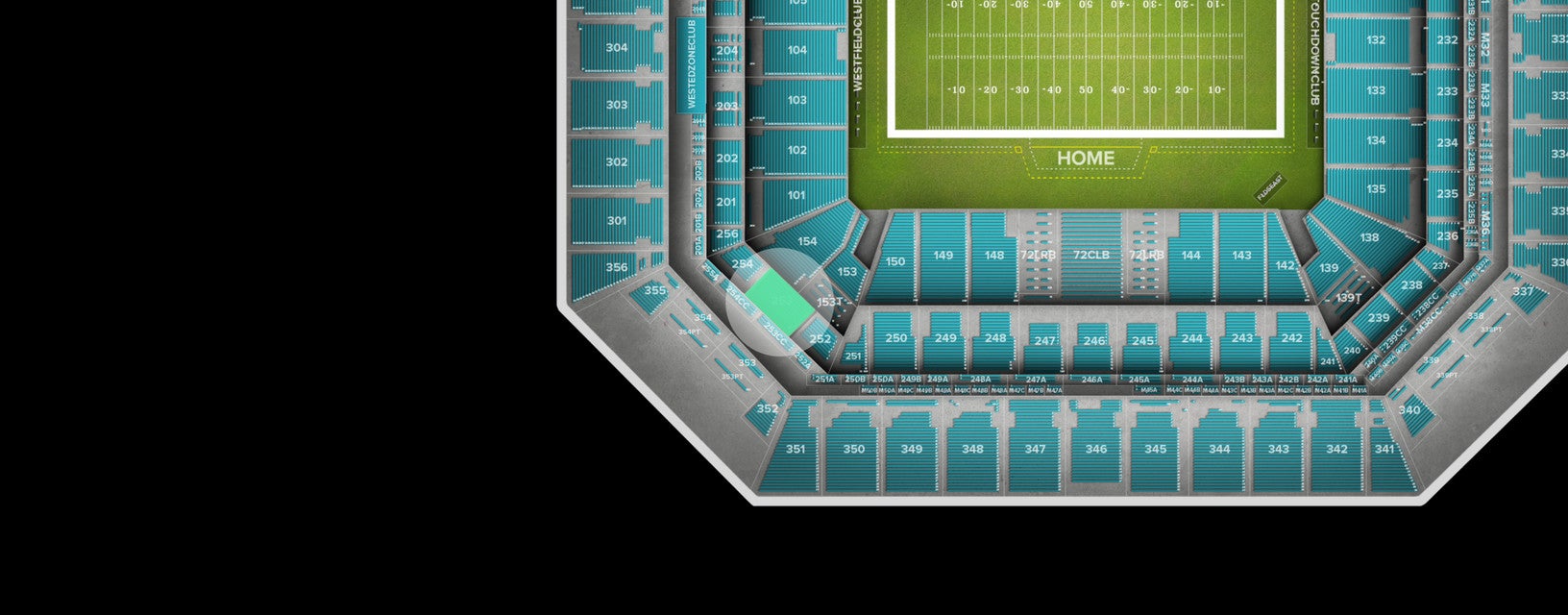 Seat view from Club