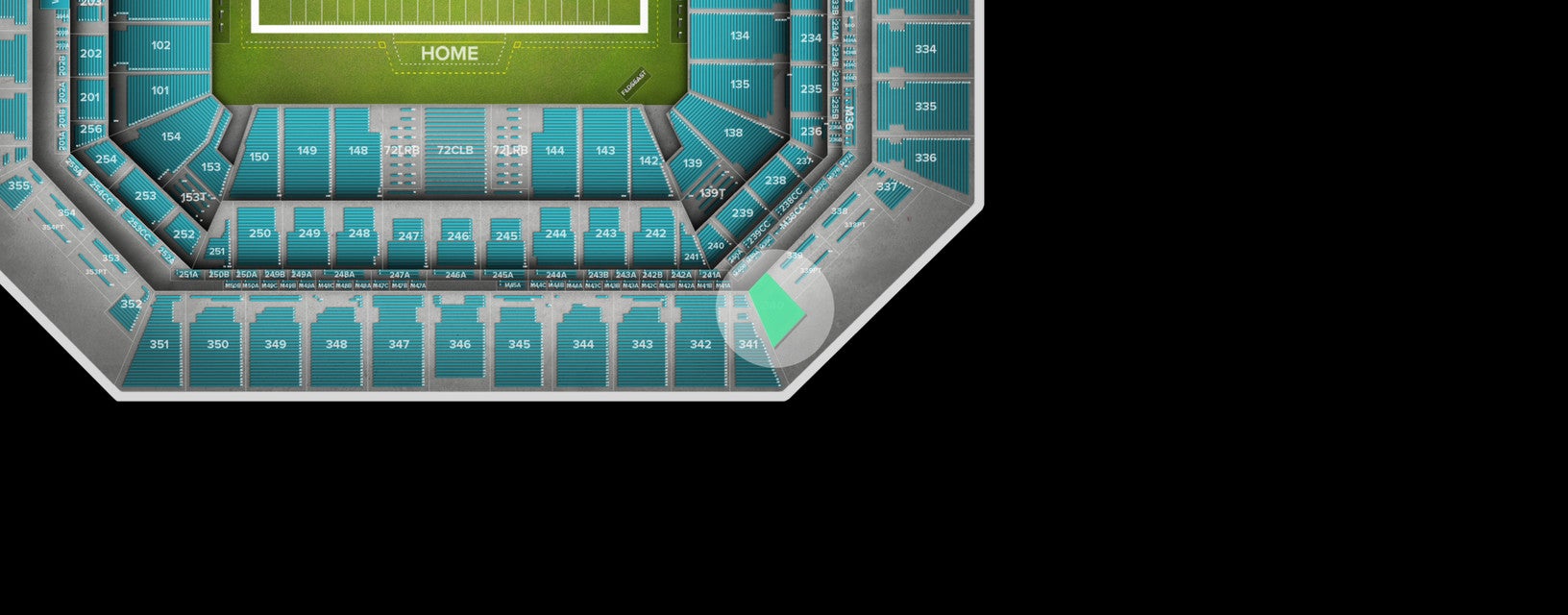 Seat view from Upper End Zone