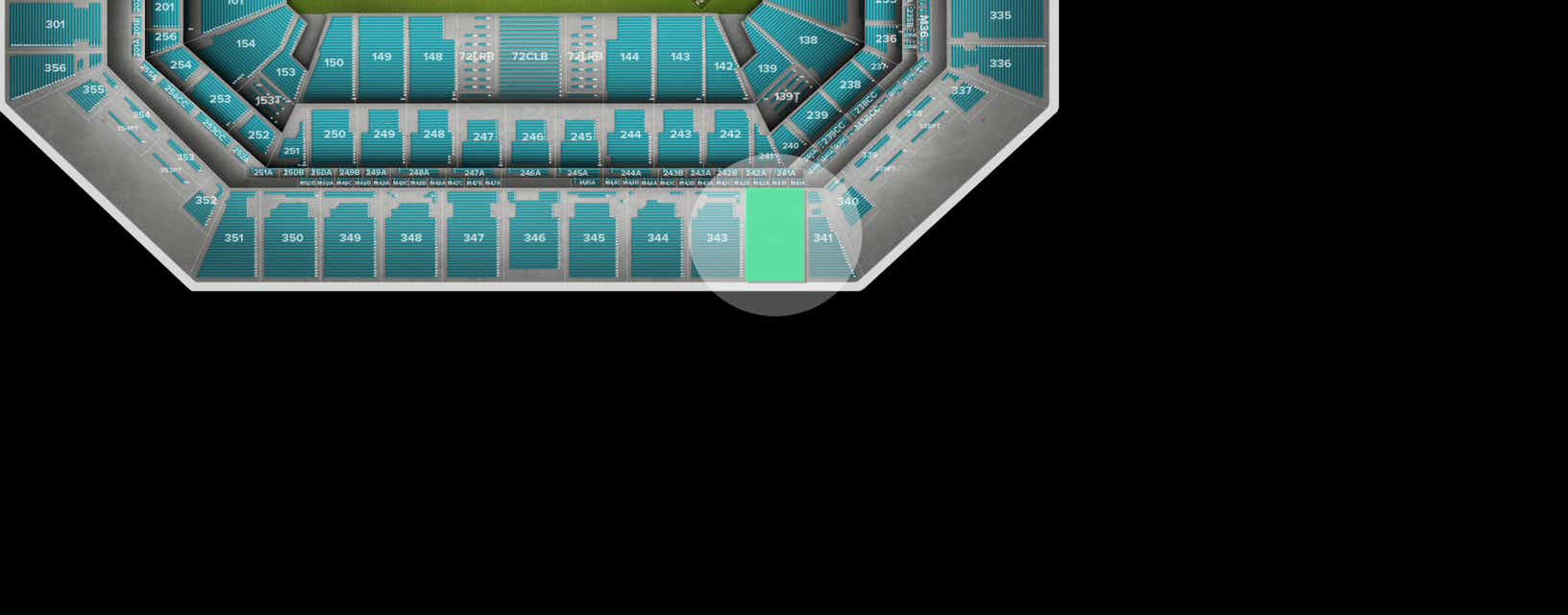 Seat view from Upper Sideline