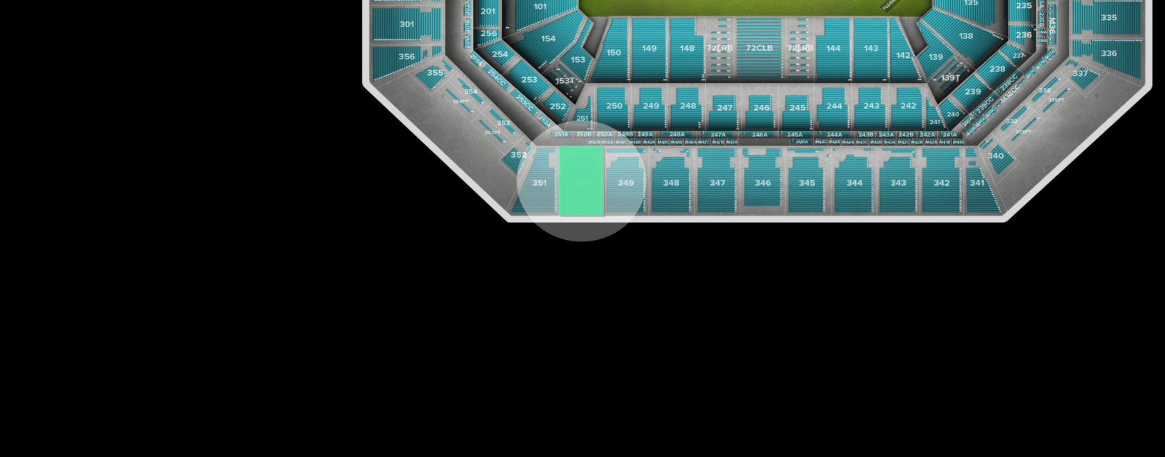 Seat view from Upper Sideline