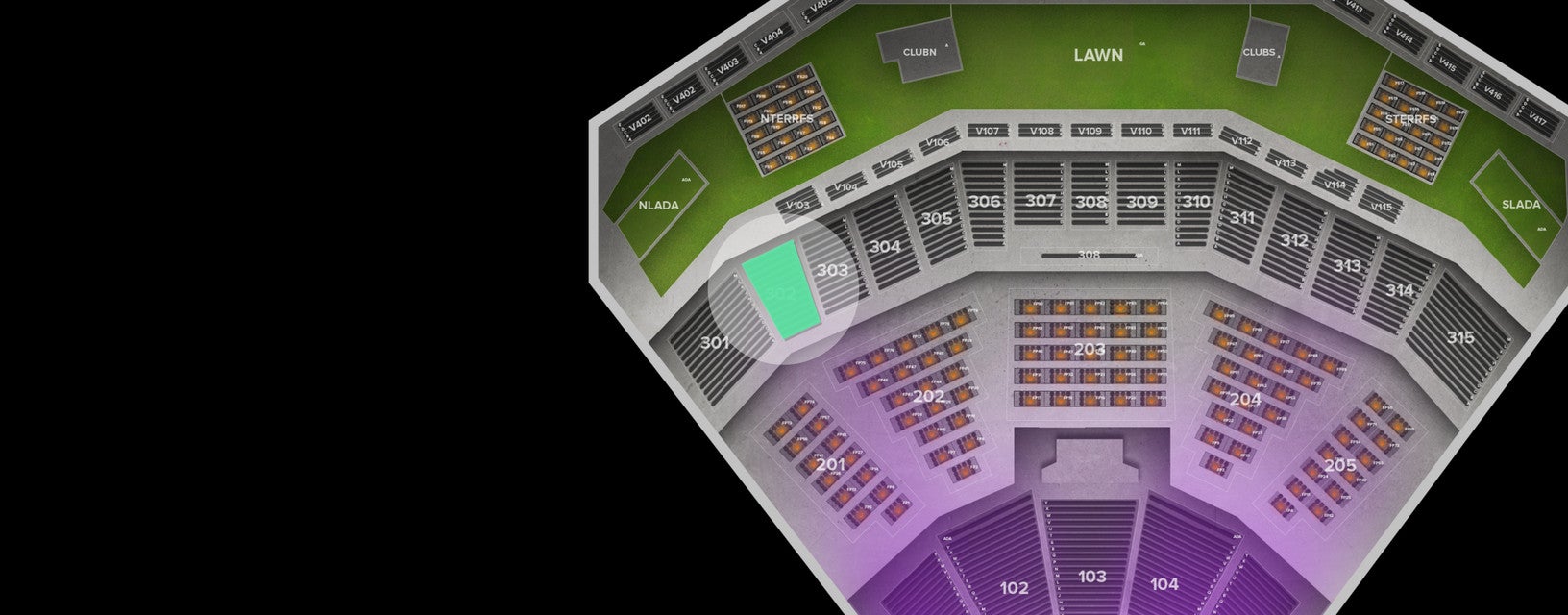 Seat view from Upper