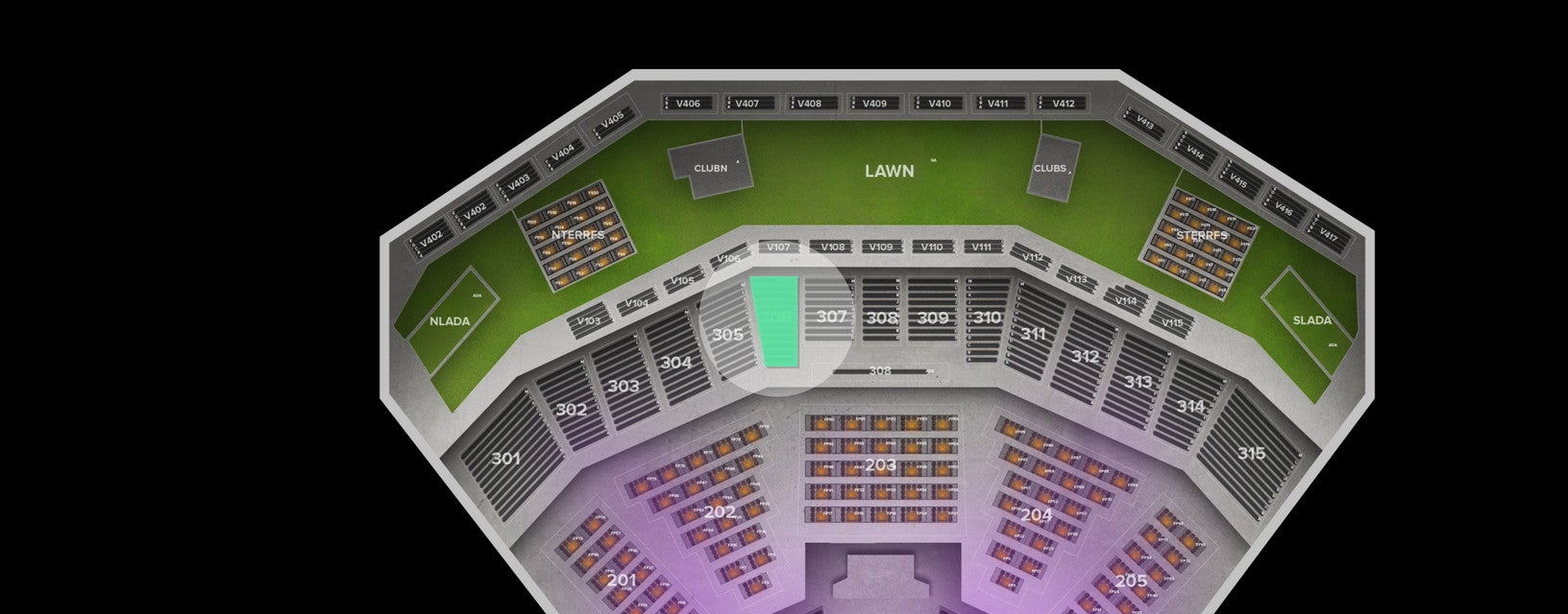 Seat view from Upper