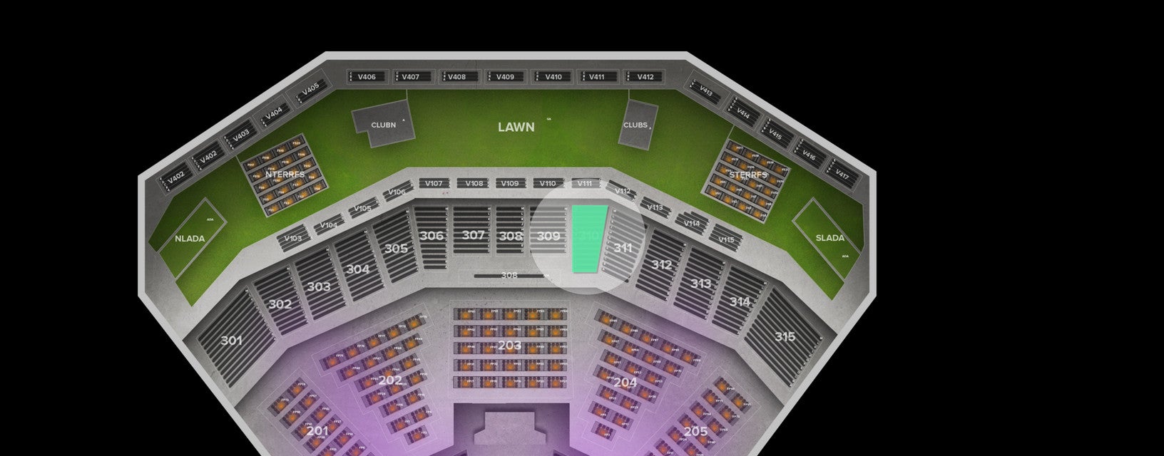 Seat view from Upper