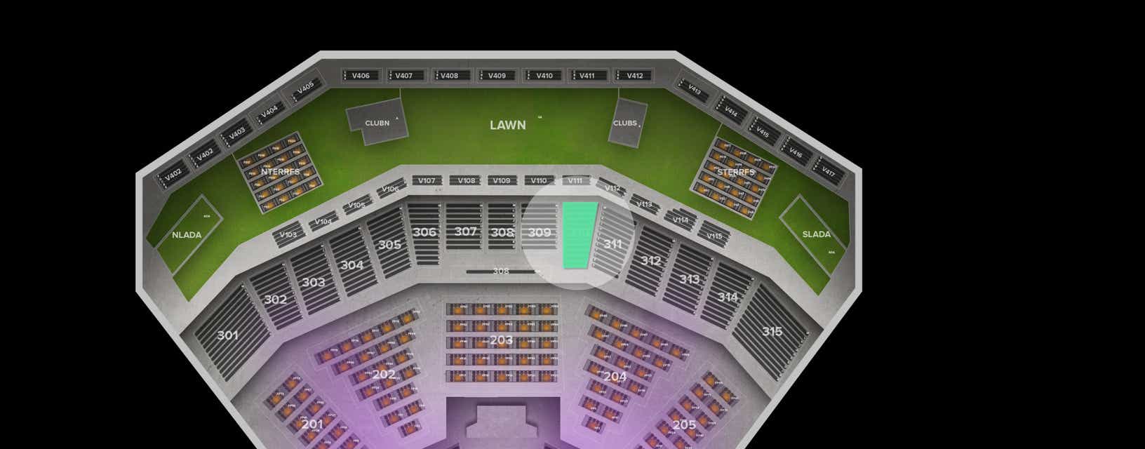 Seat view from Upper