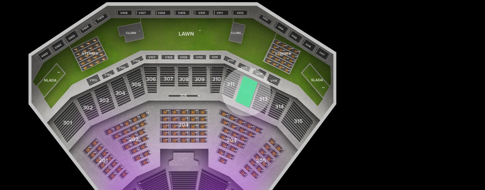 Seat view from Upper