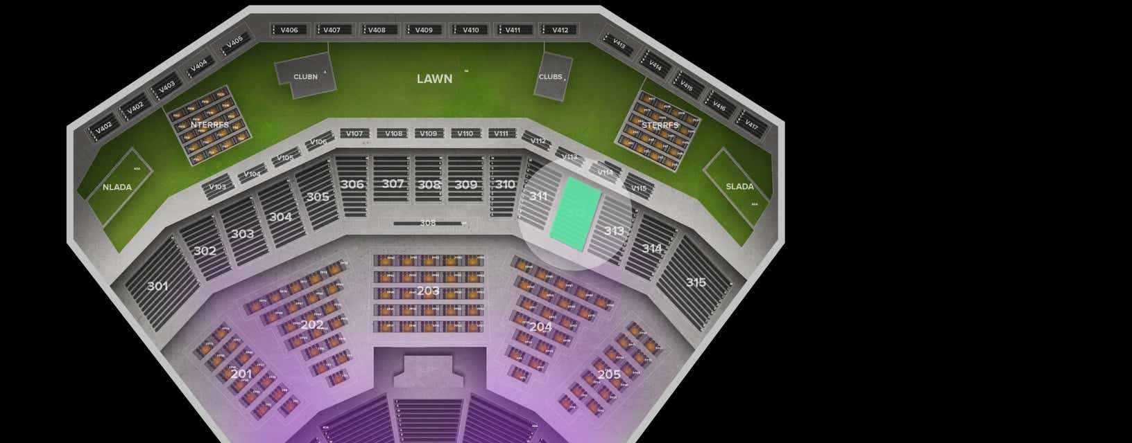 Seat view from Upper