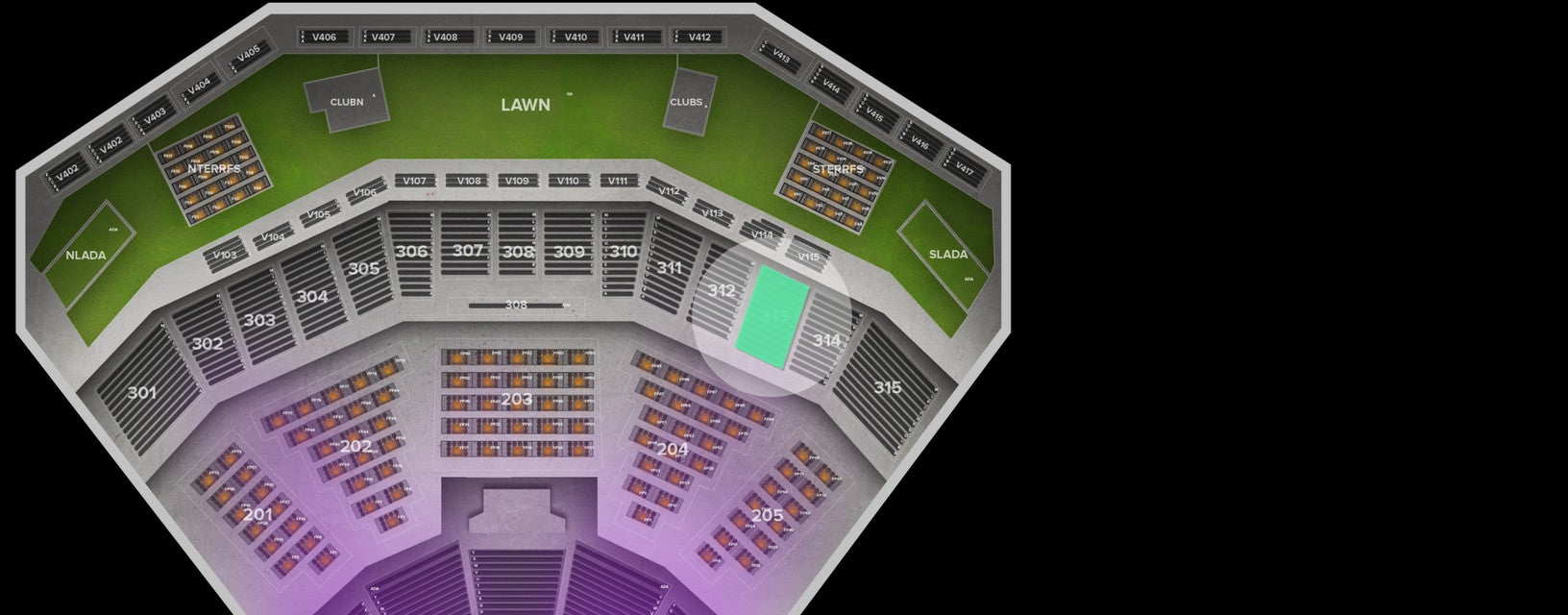 Seat view from Upper
