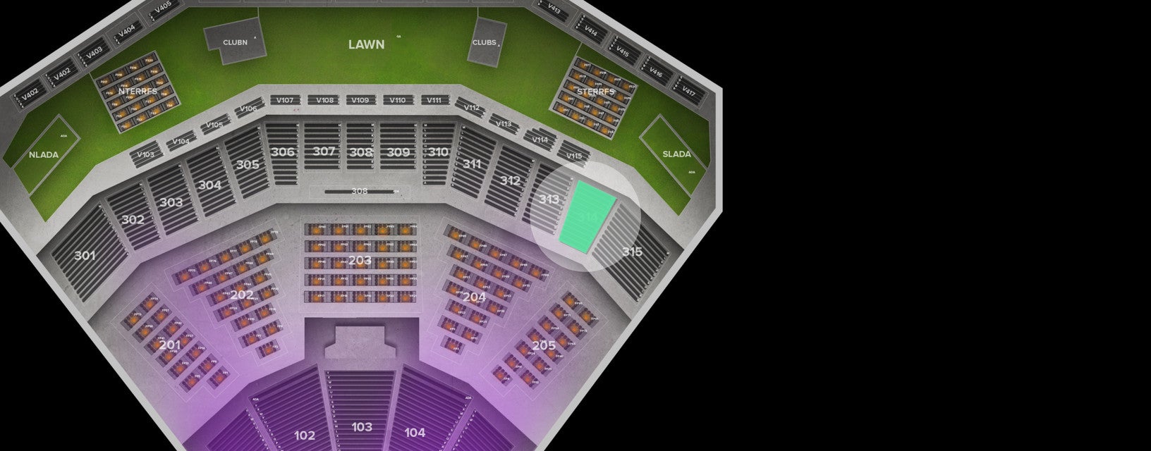 Seat view from Upper